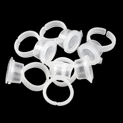 Wholesale eyelash grafting glue color cup transparent flip-top glue ring cup 50/bag opp bag 