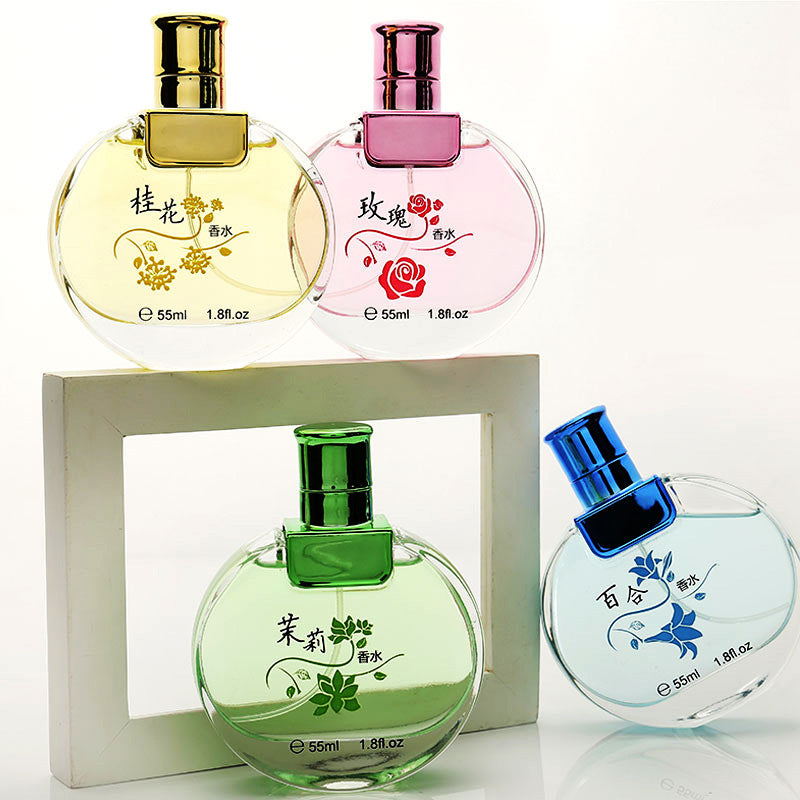 Beautiful domestic osmanthus perfume rose jasmine lily women's perfume wholesale long-lasting light fragrance 55ml student perfume 