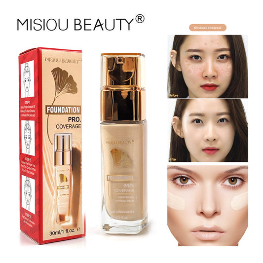 MISIOU BEAUTY Clear Concealer Liquid Foundation Waterproof Oil Control Face Correcting Concealer Setting Makeup Refreshing Moisturizing Powder 