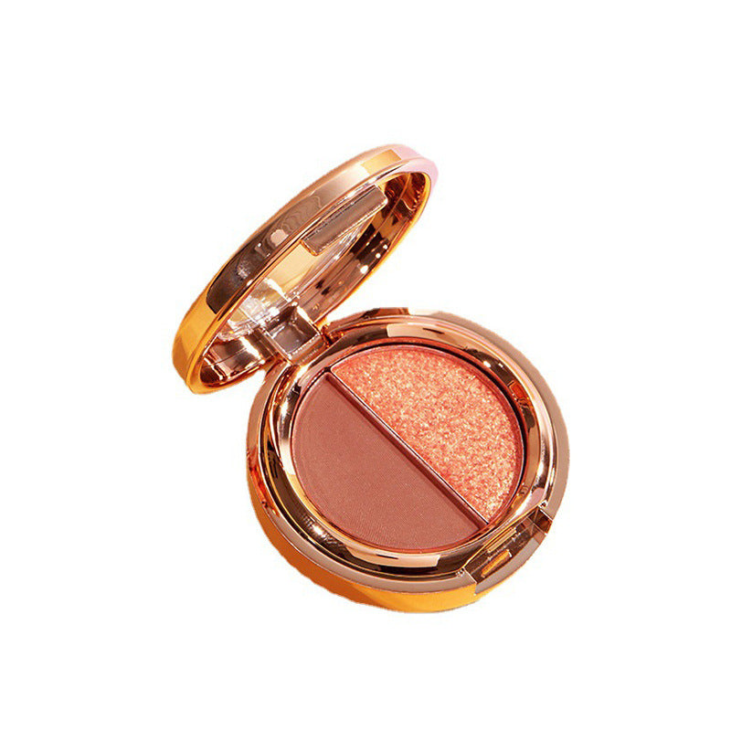 Manco Mercerized Galaxy Two-Color Eyeshadow Pumpkin Earth Color Matte Orange Base Gold Flash Eyeshadow Palette စစ်မှန်သော မိတ်ကပ် 