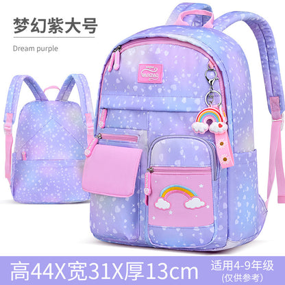 Cross-border ridge protection light weight school backpack shoulder bag big children's backpack girls children primary school schoolbag wholesale 