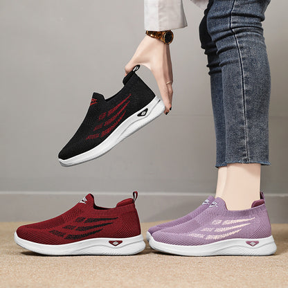 Shoes women's 2023 summer new single shoes middle-aged and elderly couple sports shoes slip-on comfortable casual shoes for the elderly 