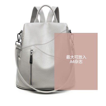 Korean style fashionable backpack for women, simple and easy to wear, 2023 autumn new product, large capacity anti-theft backpack, casual travel bag 