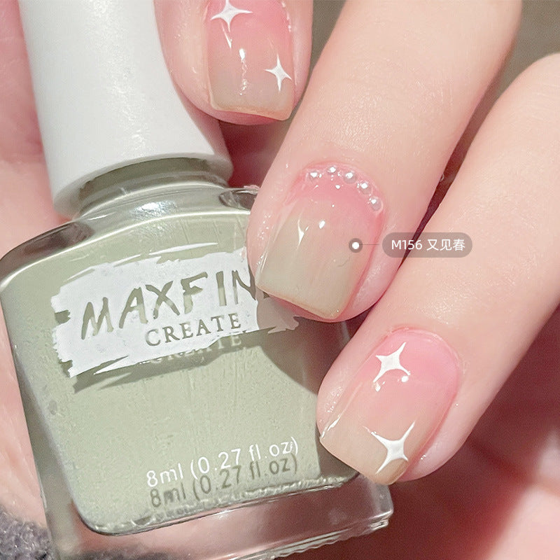 Maxfine water-based nail polish can be peeled off without baking, naturally quick-drying, not easy to fade, long-lasting and bright, one piece drop shipping 