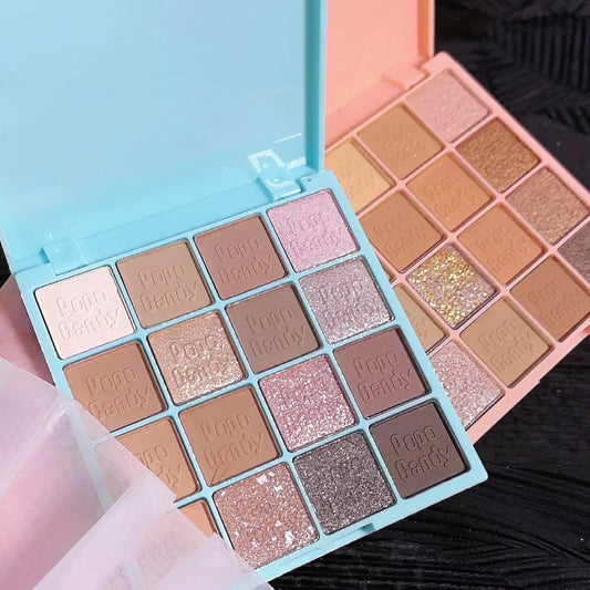 16-color milk tea eye shadow makeup palette matte pearlescent retro style Douyin same beginner earth color sixteen eye shadows 