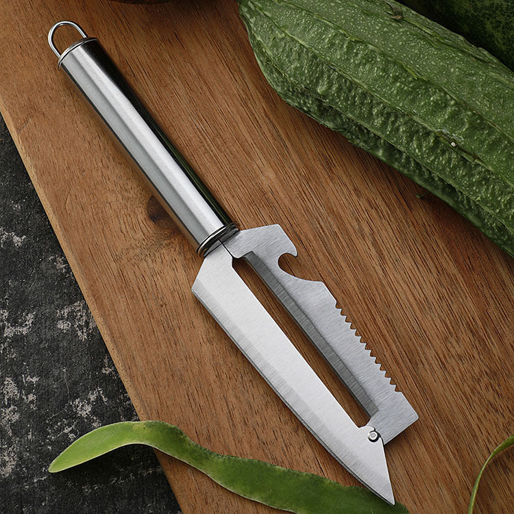 Peeling knife stainless steel peeler peeling knife planer melon planer bottle opener kitchen tools 