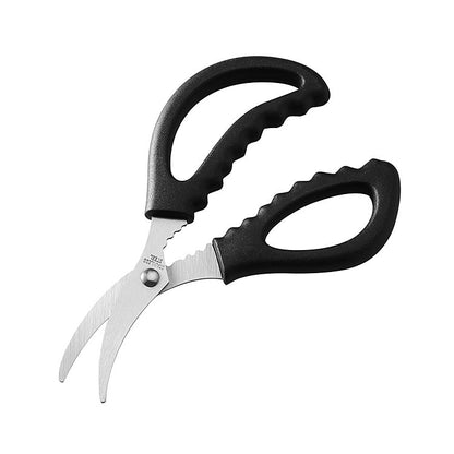 Practical elbow shrimp scissors stainless steel kitchen scissors multifunctional crayfish crab seafood scissors shrimp thread scissors in stock