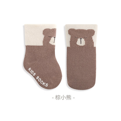 2023 autumn new arrival newborn baby socks wide cuffs no leg tight baby socks boneless cartoon mid-tube socks