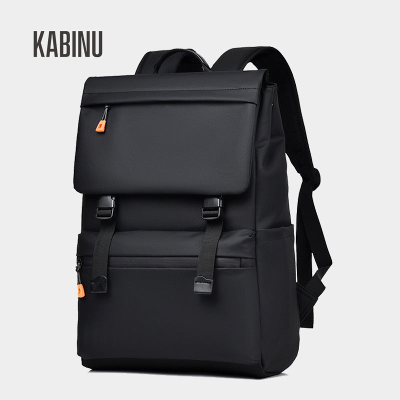 Kabinu casual backpack leather membrane waterproof business commuter computer bag backpack middle school student bag bag 