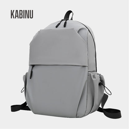 Kabinu simple backpack casual solid color backpack business commuter computer bag middle school student school bag corporate logo 