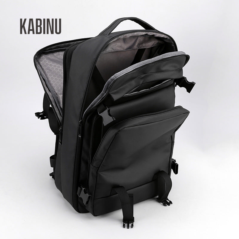 KABINU business computer bag 2021 new outdoor travel bag casual leather film water-repellent expansion backpack 