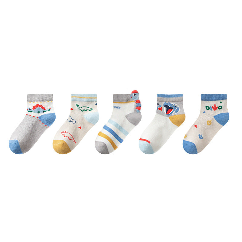 Children's summer thin socks boys girls summer children's socks summer thin socks short tube mesh socks cartoon 