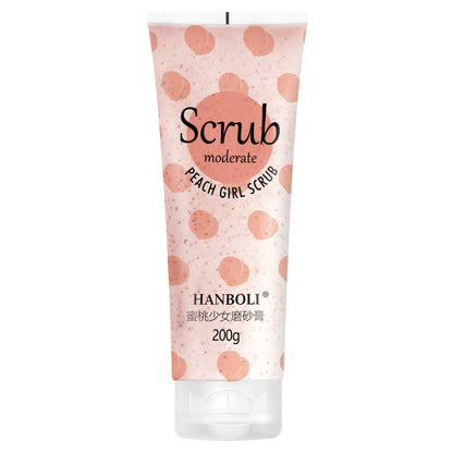 Han Boli Peach Body Scrub သည် ရေဓာတ်ဖြည့်တင်းခြင်း၊ စိုစွတ်ခြင်း၊ ချောမွေ့ခြင်း၊ နူးညံ့ပြီး ရွှံ့များကို သန့်စင်ပေးသည် ~ လက်ကား၊