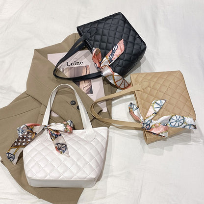 绣花丝巾购物袋2021ladies handbag简约单肩包韩版大容量购物袋