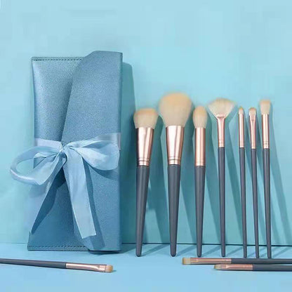 2022 new Cangzhou 10-piece Huayang Lanqiao makeup brush portable makeup brush full set wholesale one-piece drop shipping 