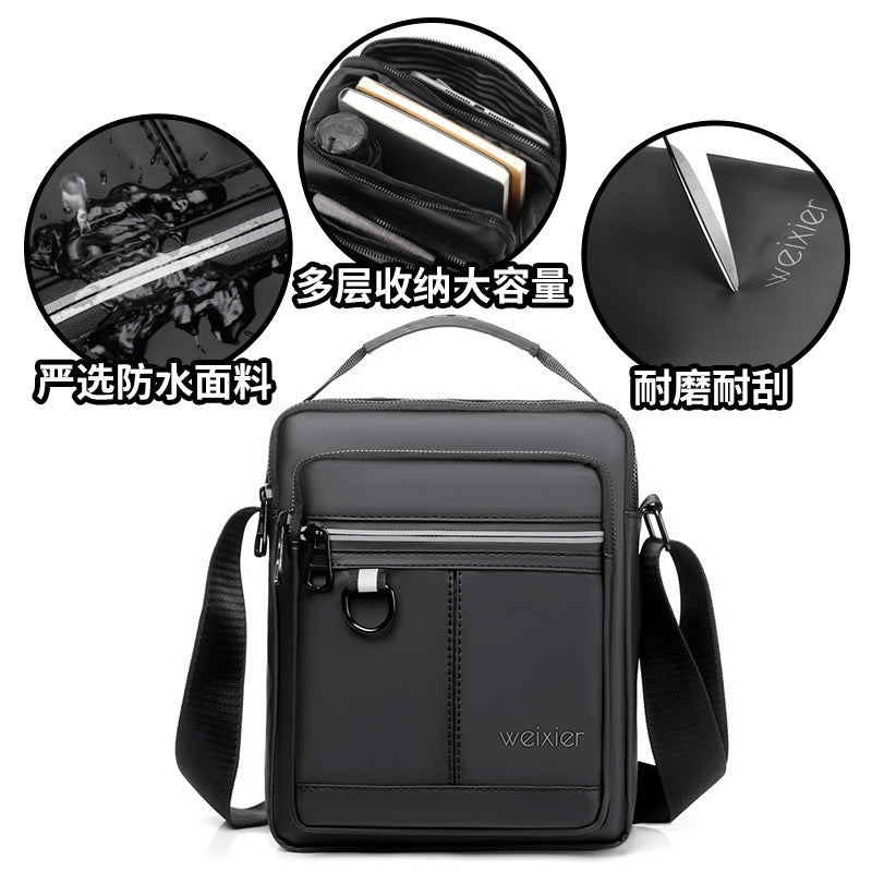 Men's Messenger Bag Genuine Trend Men's Business Casual Bag Handbag Bag Men's Shoulder Bag Simple Japanese 