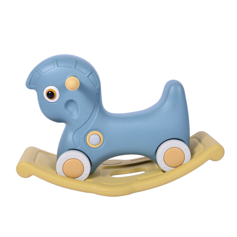 Liyou children s rocking horse two in one baby toy birthday gift plastic wooden horse scooter dual purpose 7 MART