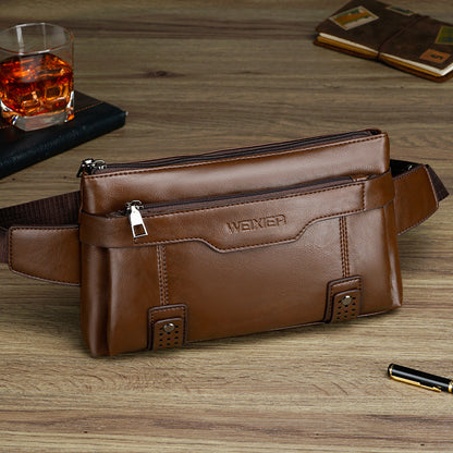 Men's Commuter Small Pocket Bag Retro Men's Stall Construction Site Pocket Bag Outdoor Messenger Bag Business Pocket Bag Summer