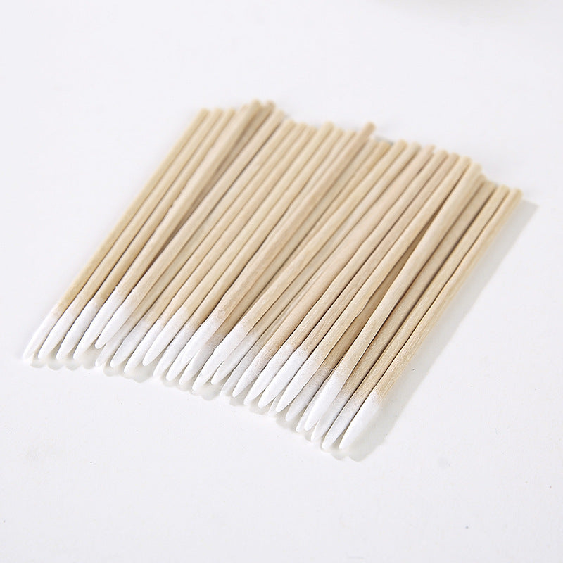 7 cm tattoo embroidery cotton swab Korean style tattoo embroidery semi-permanent cotton swab auxiliary coloring material eyebrow tattoo eyeliner wooden stick cotton swab 