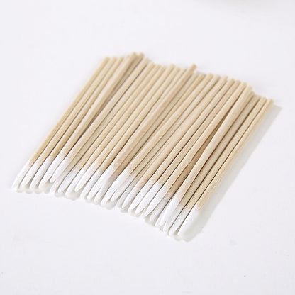 7 cm tattoo embroidery cotton swab Korean style tattoo embroidery semi-permanent cotton swab auxiliary coloring material eyebrow tattoo eyeliner wooden stick cotton swab 