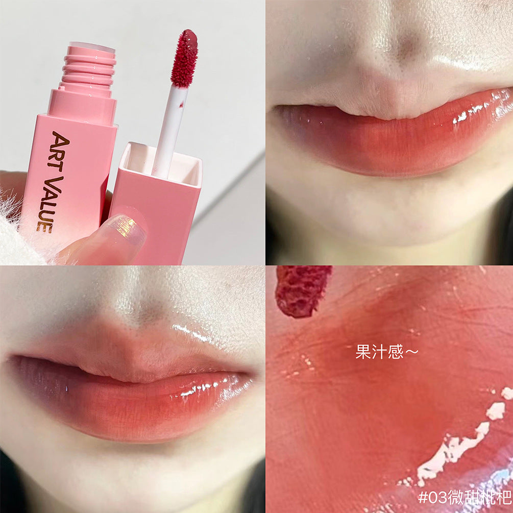 Art Value 6-color mirror-like water-gloss lip glaze whitening lipstick color versatile student affordable makeup cross-border 