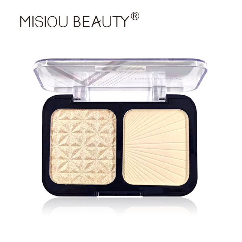 MISIOU BEAUTY two-color fantasy highlight powder three-dimensional contour concealer waterproof long-lasting 