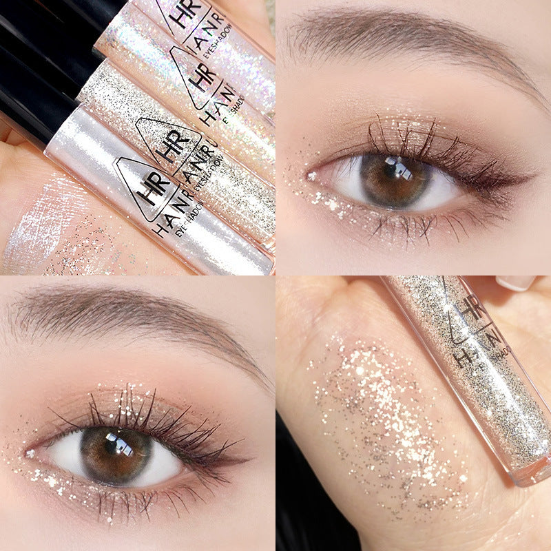 Han Ruxing Diamond Charming Eyes Streaming Eyeshadow Liquid Pearlescent Glitter Tear Makeup Eyeshadow Liquid Waterproof Not Easy to Take Off Eye Makeup Brightening Liquid 