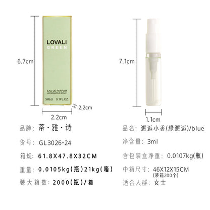 Internet celebrity with the same fragrance 3ml trial perfume women's perfume q version test tube perfume sample wholesale replacement for big-name perfume 