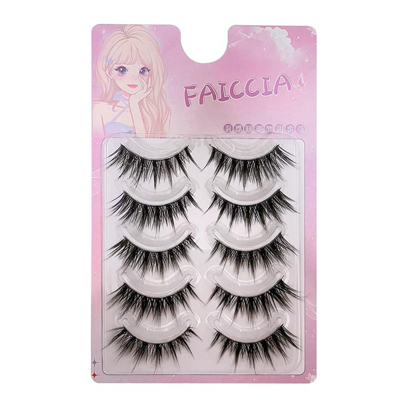 Feixi plush devil false eyelashes ~ 3D European and American hot girl mixed-race feeling thick eyelashes with thin stems natural 