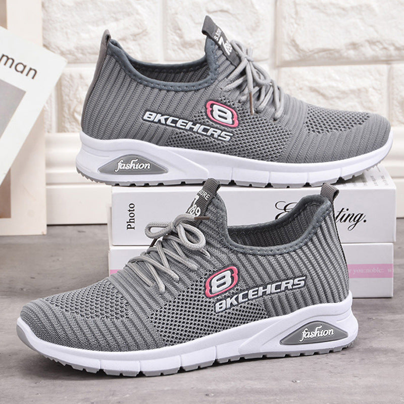 Shoes women's 2023 new trend flying woven single shoes foreign trade women's shoes soft sole shoes casual sports shoes women 