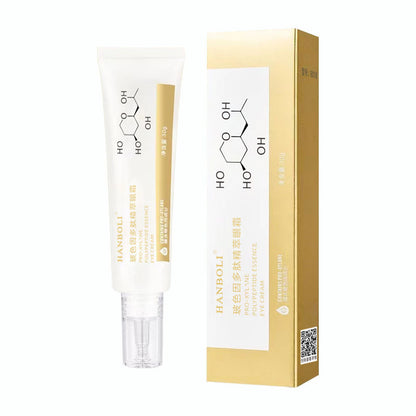 Han Boli Bose ၏ polypeptide အနှစ်သာရ eye cream သည် အမည်းစက်များနှင့် အစက်အပြောက်များကို ပျောက်ကင်းစေပြီး မျက်လုံးဧရိယာကို တောက်ပစေကာ တင်းရင်းစေကာ eye cream ကိုလည်း ပြုပြင်ပေးသည်။ 