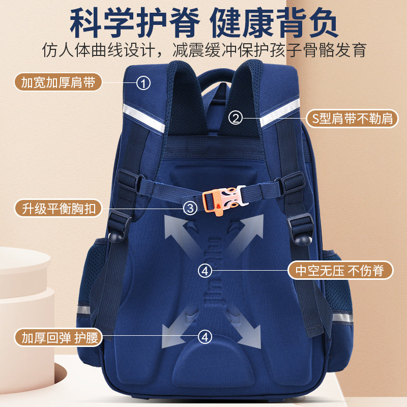 New schoolbags for primary school students grades 1-3-6 boys and girls children's schoolbags British large-capacity backpacks to reduce the burden 