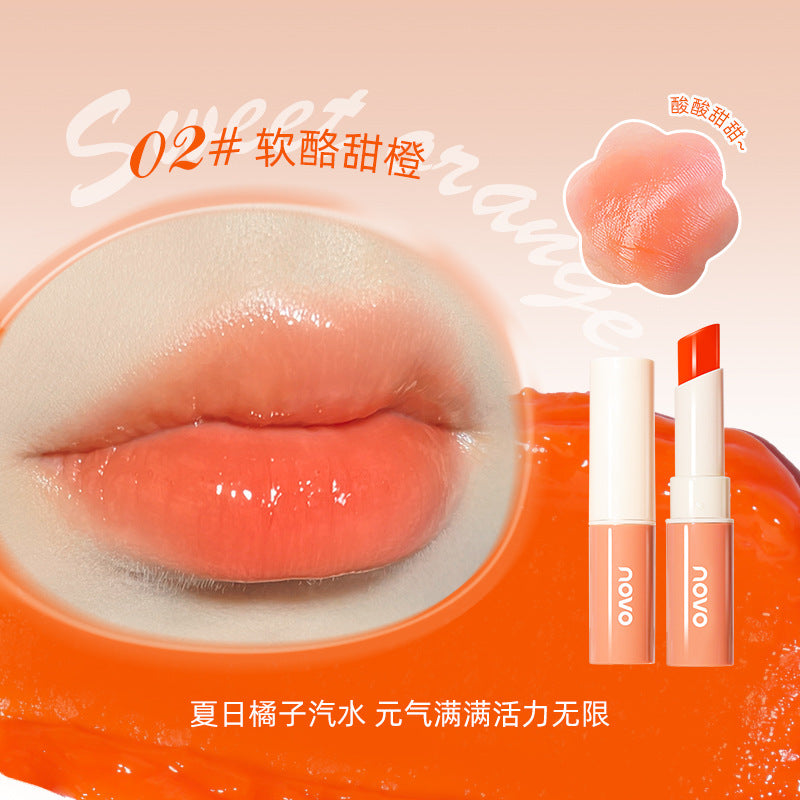 NOVO Yingrun Warm Lip Balm Warm Color Changing Moisturizing Anti-Dry Lip Makeup Base Student Lip Balm Wholesale 