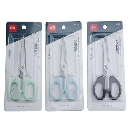 YJ002 stainless steel stationery scissors stainless steel scissors student scissors office scissors handmade household paper scissors 