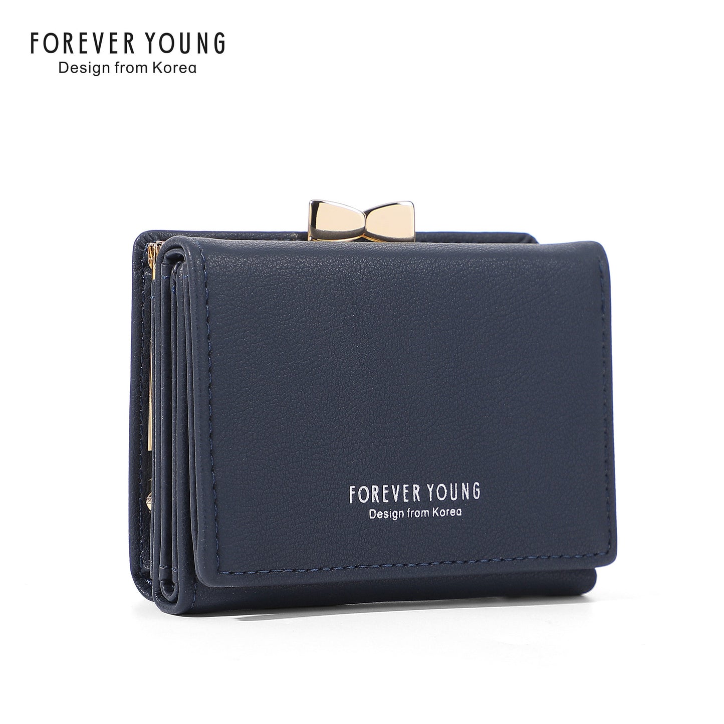 Forever Young Wallet Women's Short Cute Japanese Student Wallet Korean Style ရိုးရှင်းသော အကြွေစေ့သုံးအိတ်