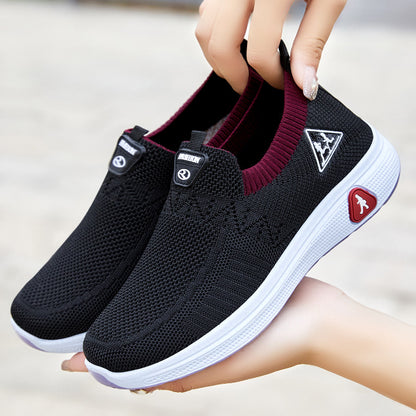 Shoes women's 2023 summer new middle-aged and elderly walking mother shoes manufacturers wholesale soft bottom leisure sports walking shoes 