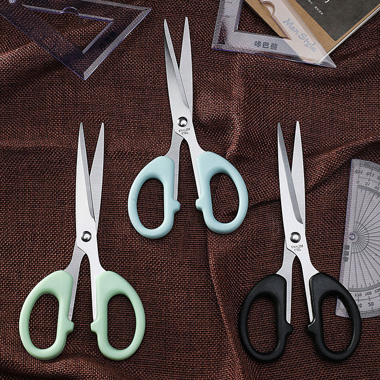 YJ002 stainless steel stationery scissors stainless steel scissors student scissors office scissors handmade household paper scissors 