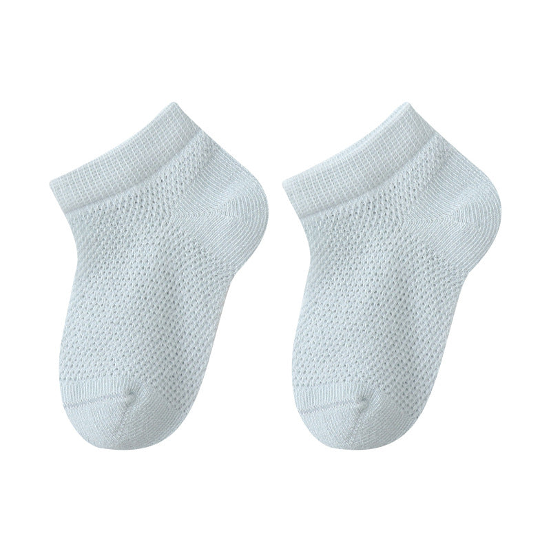 24 baby socks summer thin mesh socks short tube baby socks A type boneless loose solid color cotton socks