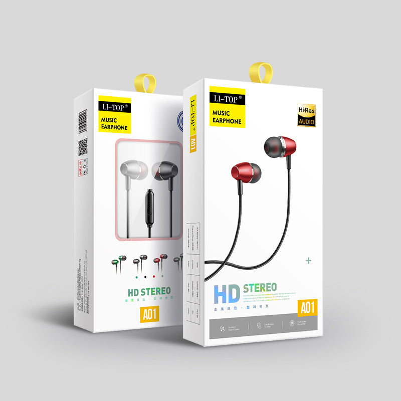 Rio Tinto A01 in-ear metal subwoofer နားပလပ်များသည် Android 3.5 ဝိုင်ယာကြိုးဖြင့် မိုက်ခရိုဖုန်း သီချင်းနားကြပ် စက်ရုံမှ ခေါ်ဆိုမှု ထိန်းချုပ်ခြင်း