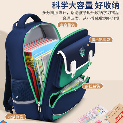 New schoolbags for primary school students grades 1-3-6 boys and girls children's schoolbags British large-capacity backpacks to reduce the burden 