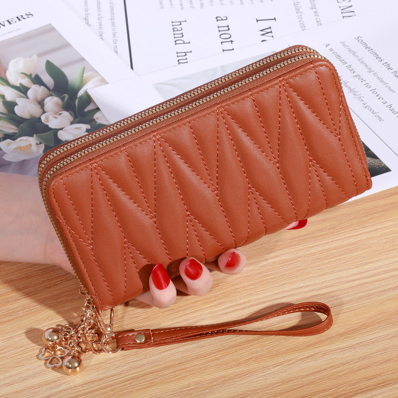 2022 New Women's Wallet Korean Style Fashion Wrist Mobile Phone Bag Multiple Card Slots Coin Purse Card Bag Mobile Phone Bag Women's 