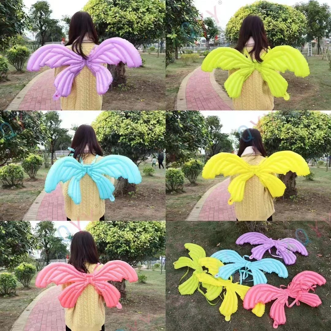 New Angel Butterfly Inflatable Wings Balloon Toy ကလေးများ မွေးနေ့ ပါတီ စီစဉ်မှု ဓာတ်ပုံ စွမ်းဆောင်ရည် အလှဆင် ပစ္စည်းများ 