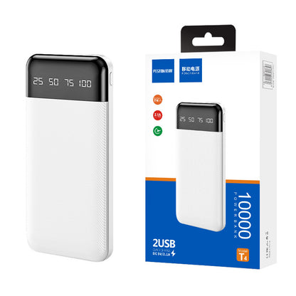 Baitong 10000 mAh စွမ်းရည်ကြီးမားသော မိုဘိုင်းပါဝါထောက်ပံ့မှု နှစ်လမ်းသွား အမြန်အားသွင်း အိတ်ဆောင်အားသွင်းခြင်း ရတနာ dual USB အထွက် 2.1A