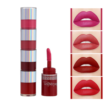 MISIOU BEAUTY cross-border four-in-one lip gloss lip glaze non-stick cup liquid lipstick makeup wholesale 