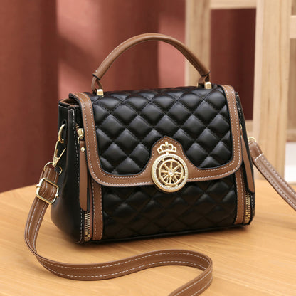 2022 Autumn and Winter New Women's Bag Shilairun Diamond Embroidery Thread Internet Celebrity Contrast Color Sweet Texture Western Style Crossbody Bag 