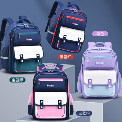 New style primary school students boys and girls large-capacity 1-6 grade schoolbag to reduce the burden waist protection 6-12 years old British backpack 