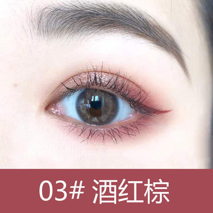 Douyin colour eyeliner အရည် ပန်းရောင် ခရမ်းရောင် အညိုနုရောင် sponge head ပါးလွှာသော eyeliner ကျောင်းသားများ တတ်နိုင်သော နယ်စပ်ဖြတ်ကျော်မိတ်ကပ် 