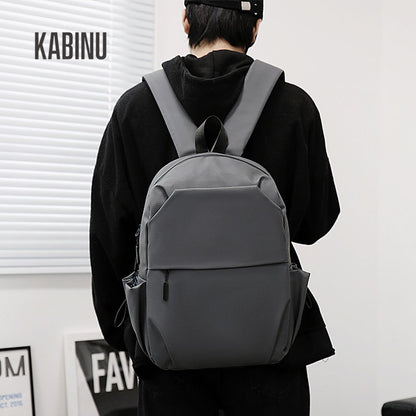 Kabinu simple backpack casual solid color backpack business commuter computer bag middle school student school bag corporate logo 