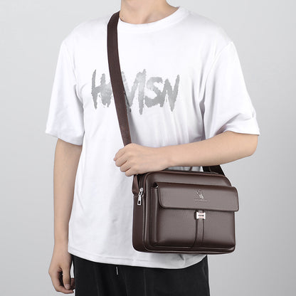 Men's Diagonal Shoulder Bag Casual Bag Large Capacity Men's Small Backpack Business Travel Computer Portable Messenger Bag 