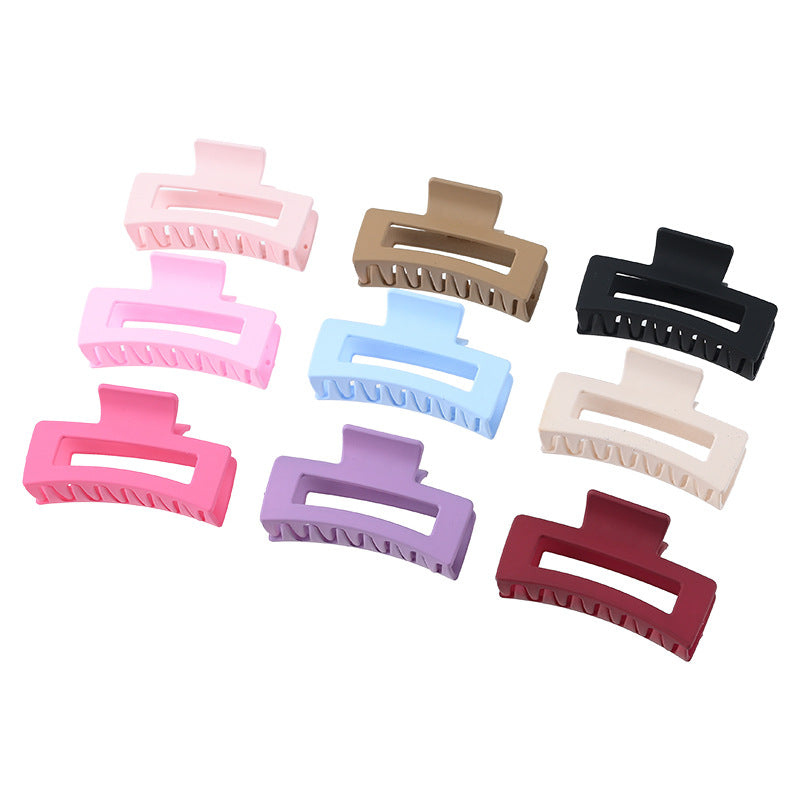 Heatless curling iron accessories 8.5cm frosted hairpin solid color large hairpin hair accessories back of the head shark gripper 